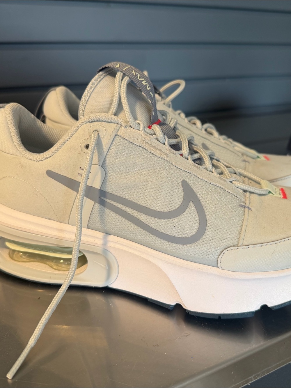 Nike womens Air Max Sneakers - Light Gray with White Midsole